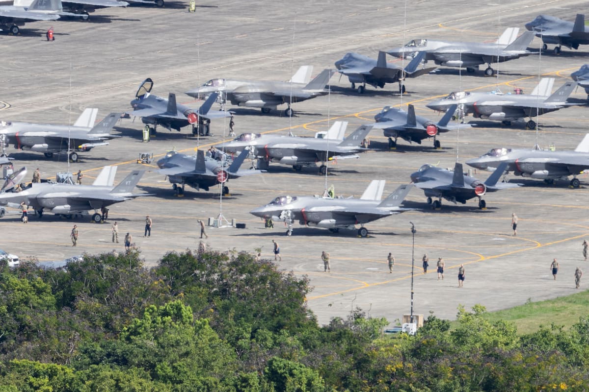 Aviones de combate estadounidenses F-35 estacionados en Puerto Rico
