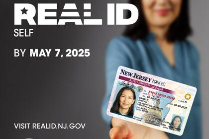 Aviso promocional de la Real ID en Nueva Jersey