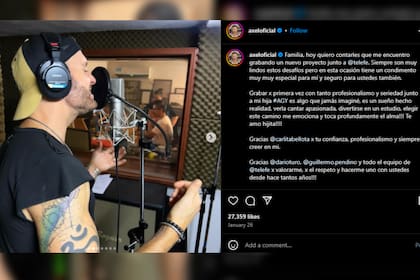 Axel compartió con sus fans el nuevo camino de su hija (Foto Instagram @axeloficial)
