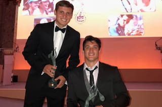 Geller y Gusti Fernández, distinguidos en la Cena de los Campeones del tenis
