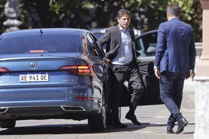 Axel Kicillof, al entrar el viernes en la Casa Rosada