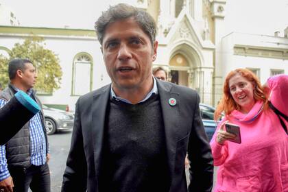 Axel Kicillof al salir de la reunión