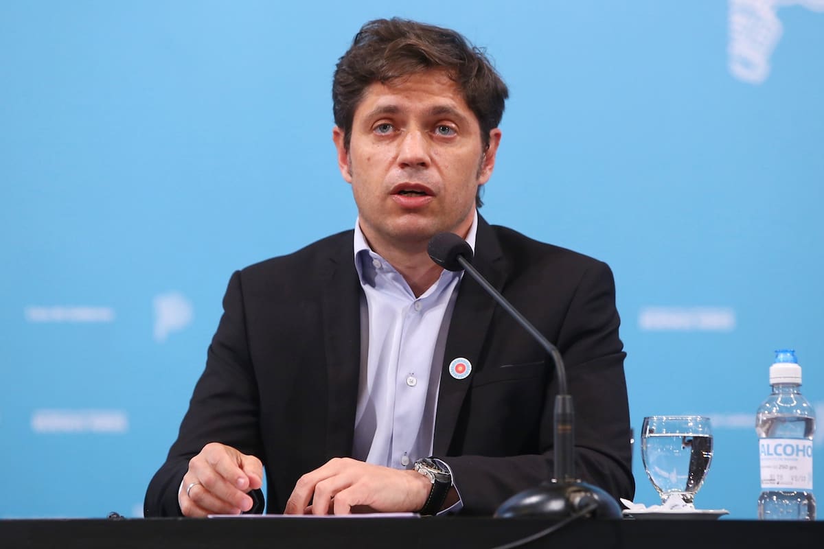 Axel Kicillof anunciando los cambios en la cuarentena