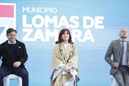 Axel Kicillof, Cristina Kirchner y Martín Insaurralde