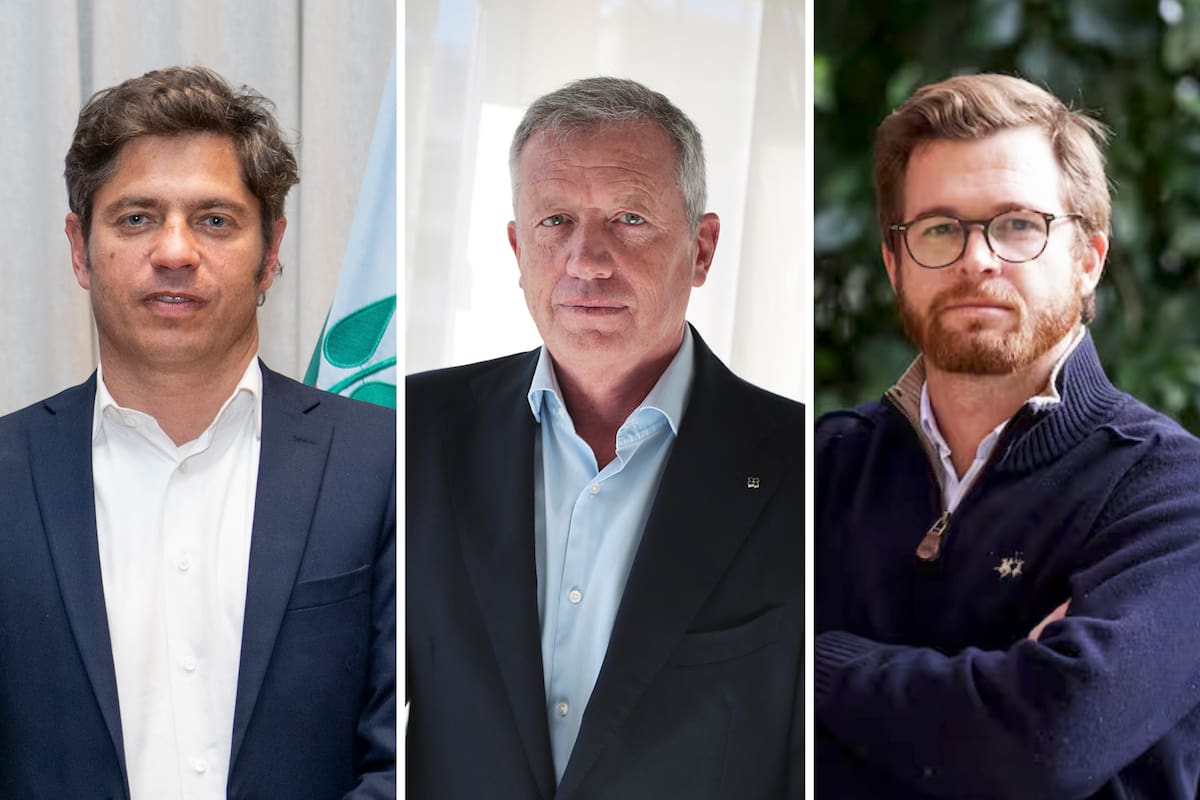 Axel Kicillof, Emilio Monzó y Nicolás Massot