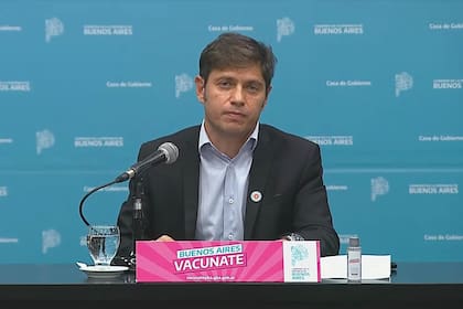 Axel Kicillof en conferencia de prensa el 30 de abril 2021