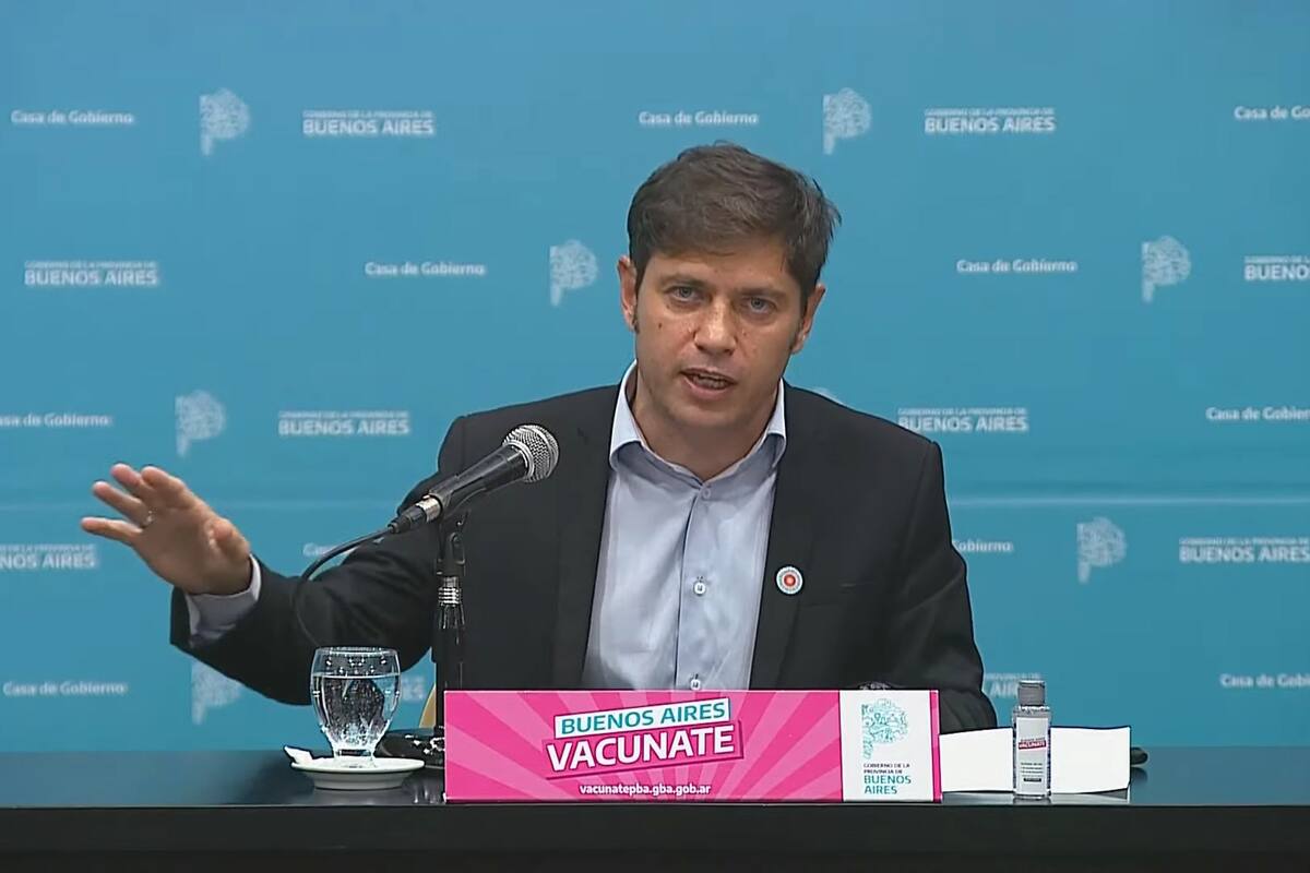 Axel Kicillof en conferencia de prensa el 30 de abril 2021