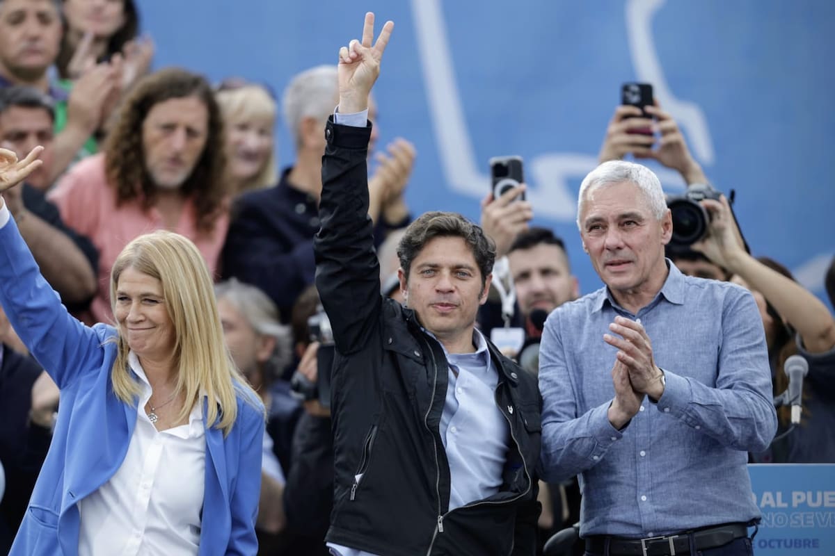 Axel Kicillof, en el acto de ayer por el Día de la Lealtad, en Berisso