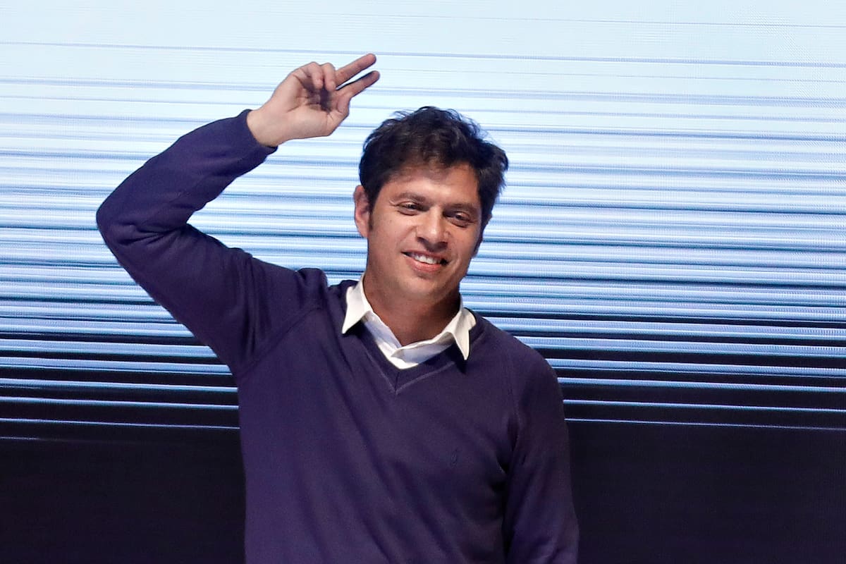 Axel Kicillof en el acto de cierre de campaña