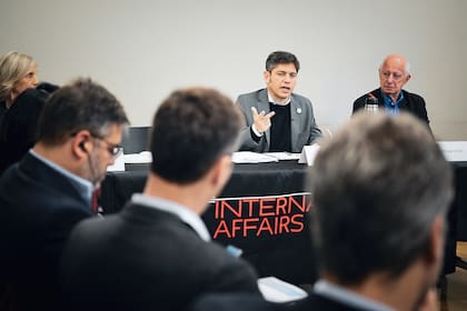 Axel Kicillof, en una de sus actividades en Nueva York