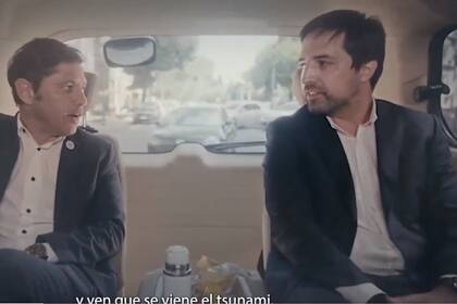 Axel Kicillof junto a Nicolás Kreplak en el trailer del documental