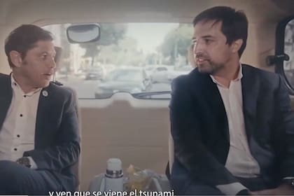 Axel Kicillof junto a Nicolás Kreplak en el trailer del documental