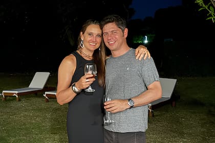 Axel Kicillof, junto a su esposa Soledad Quereilhac, durante la celebración por Año Nuevo