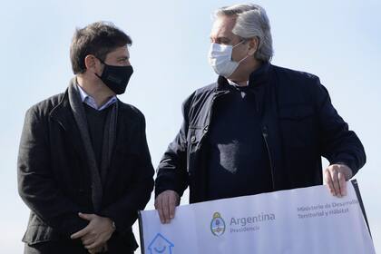 Axel Kicillof junto al presidente Alberto Fernández