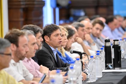 Axel Kicillof lideró hoy una reunión con alcaldes peronistas