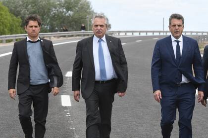 Axel Kicillof, quien ayer compartió acto con Alberto Fernández y Sergio Massa, entre los gobernadores que cierran el año en rojo
