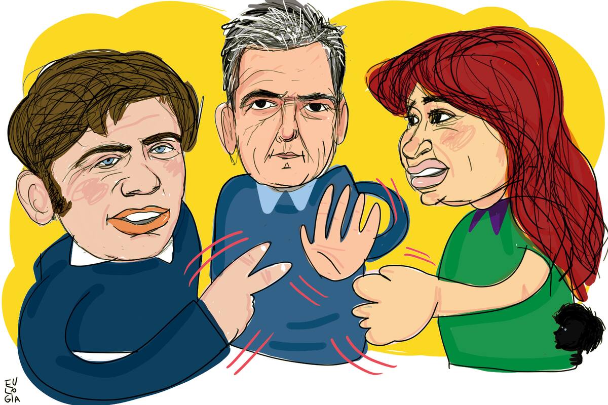 Axel Kicillof, Sergio Massa y Cristina Kirchner