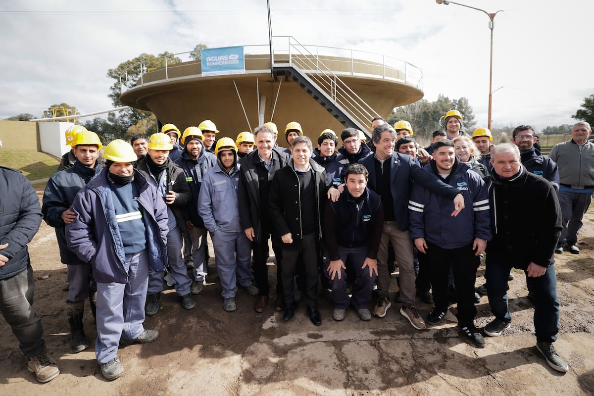 Axel Kicillof y Gabriel Katopodis, en el municipio de Monte.