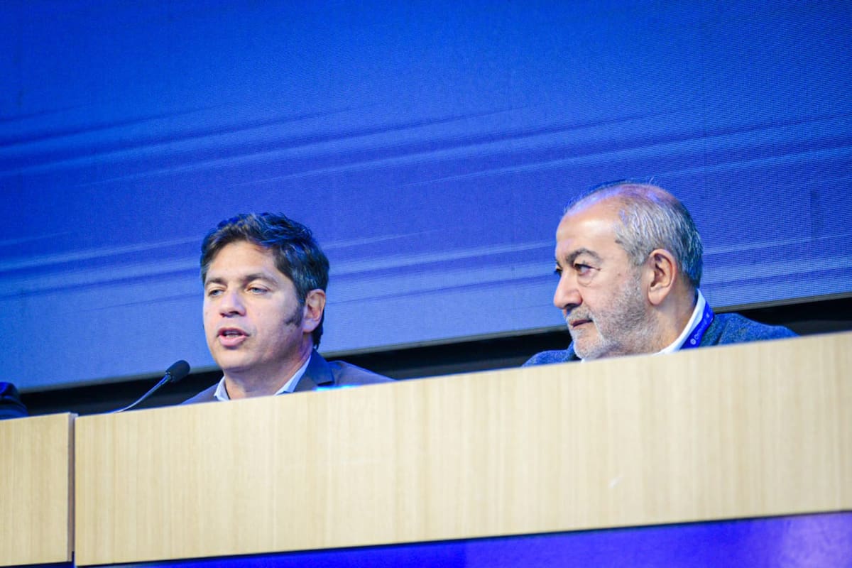 Axel Kicillof y Héctor Daer, en La Falda