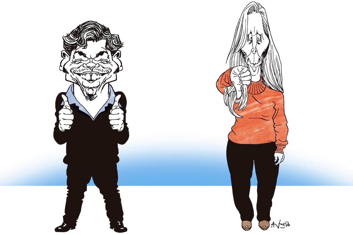 Axel Kicillof y Karina Milei