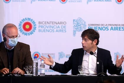 Axel Kicillof y su ministro de Salud, Daniel Gollán