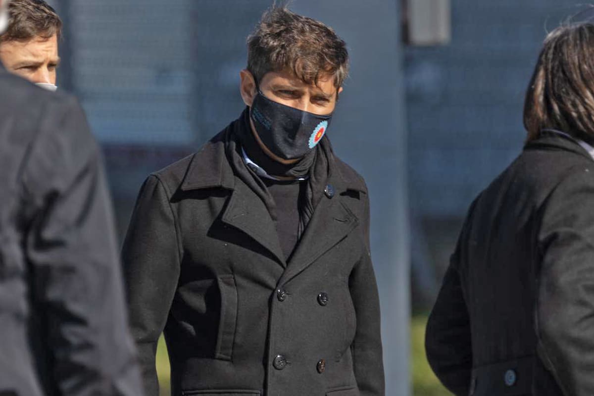 Axel Kicilof participa de un acto en un parque industrial en Cuartel V