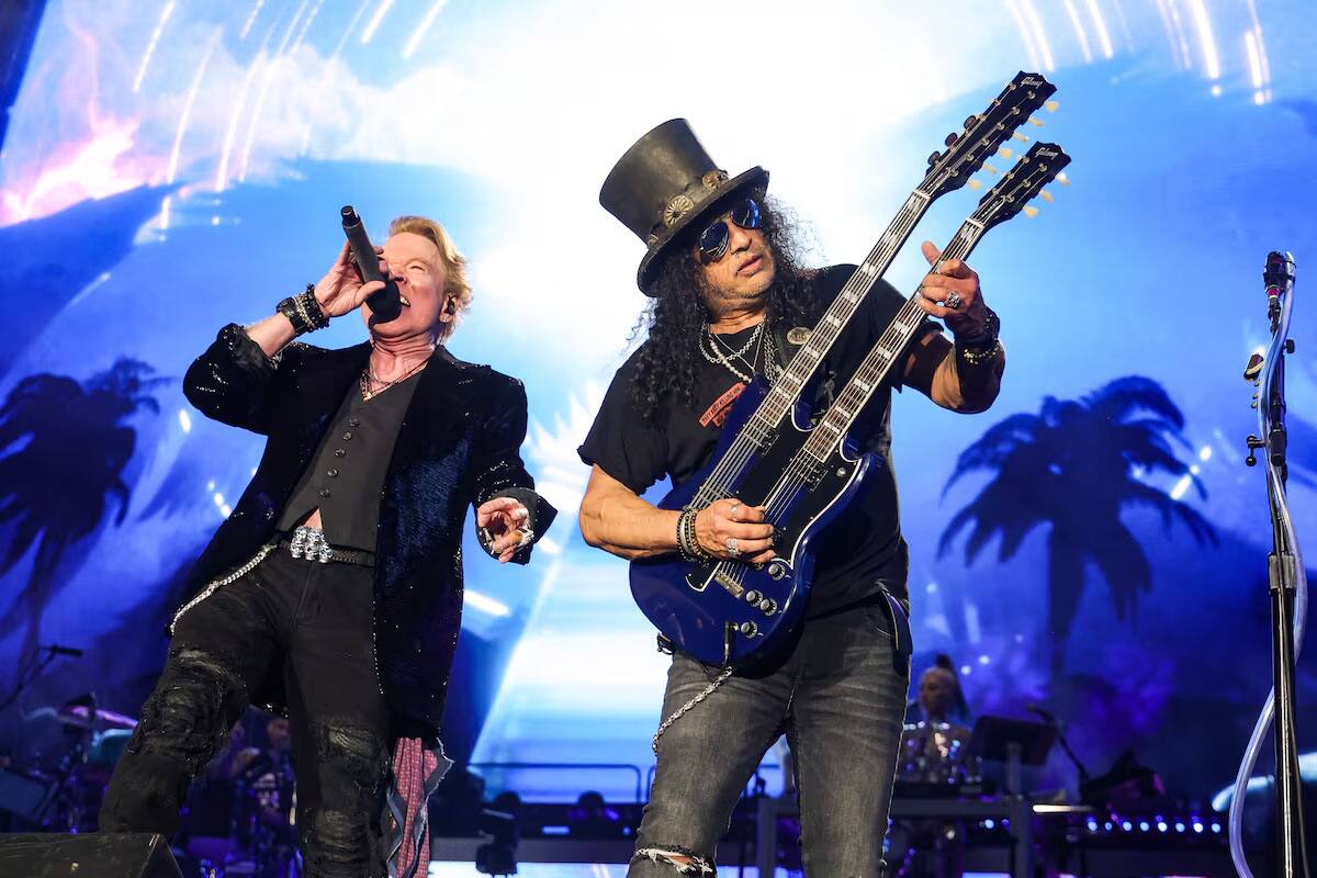 Axl Rose y Slash de Guns N' Roses actúan en el festival de música Power Trip en el Empire Polo Club el 6 de octubre de 2023 en Indio, California.
Kevin Mazur (Getty