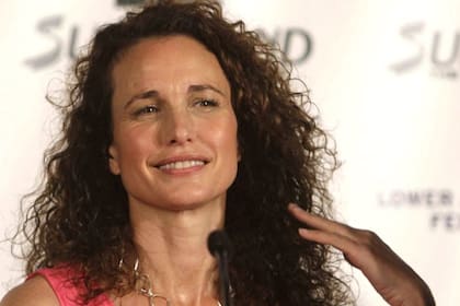 Andie MacDowell, durante una conferencia de prensa en Viena