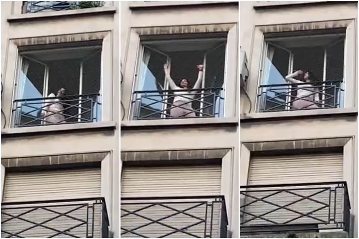 "Ayer en Recoleta": la vecina "bailarina" de Cristina Kirchner que se hizo viral (Foto: Captura de video)