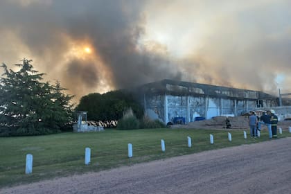 Ayer, una chispa de un soldador fue la causa de un terrible incendio en la fábrica láctea Aurora, en 9 de Julio, provincia de Buenos Aires