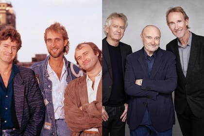 Ayer y hoy: la esperada reunión de Genesis (Tony Banks, Mike Rutherford y Phil Collins, en el orden de la imagen histórica) volvieron a juntarse para realizar el The Last Domino? Tour