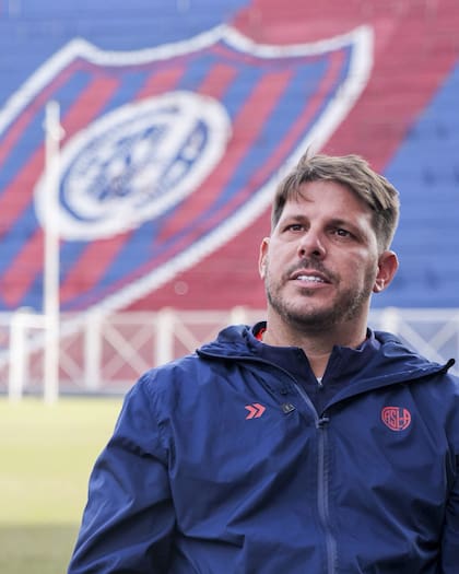 Ayude, siempre sonriente cuando está en la cancha de San Lorenzo