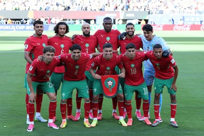 Ayyoub Bouaddi (el número 6) fue titular y jugó el partido completo en el debut de Marruecos en el Mundial ante Brasil