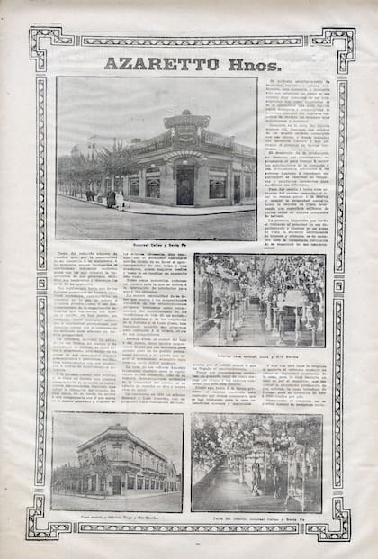 Azaretto Hnos. en un suplemento especial con motivo del Centenario en La Nación.