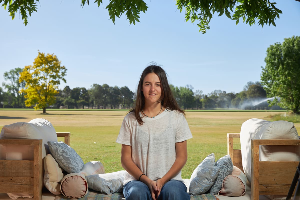 Azucena Tanoira, campeona de polo femenino para la entrevista Mesa para dos del suple Sabado.