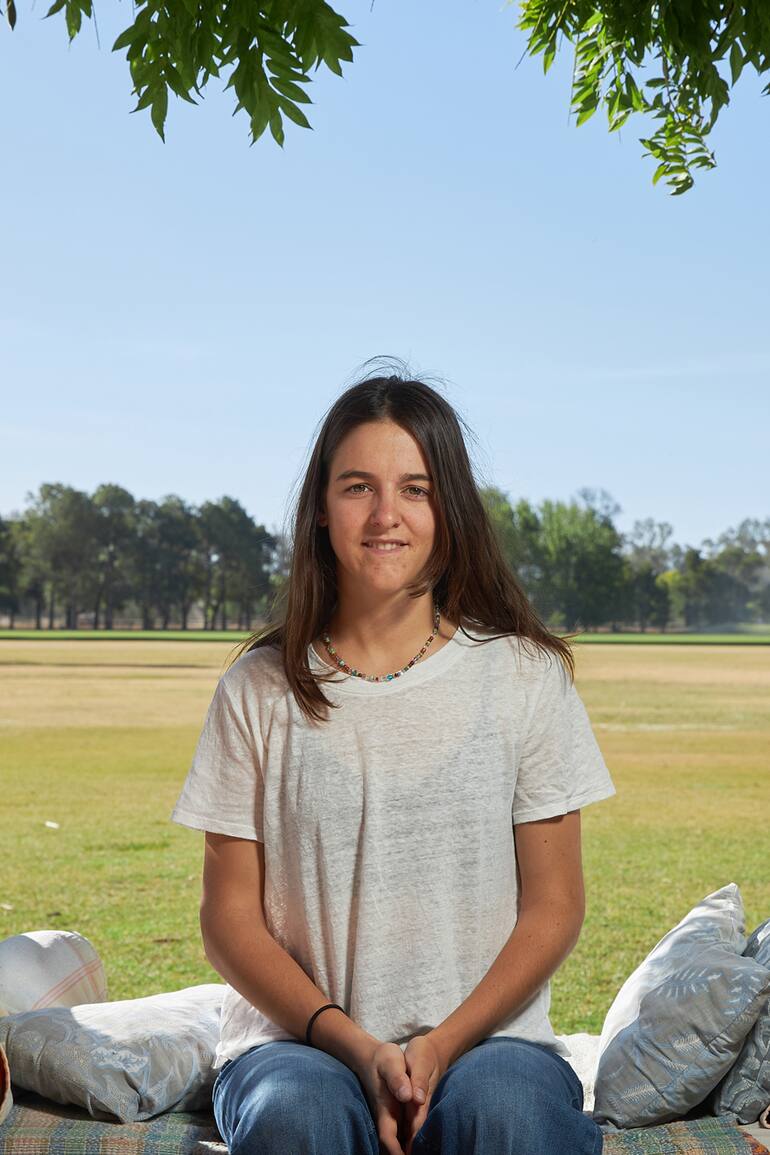Azucena Tanoira, campeona de polo femenino para la entrevista Mesa para dos del suple Sabado.