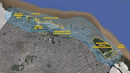 BA Costa consiste en el desarrollo de un gran paseo frente al río a lo largo de los 25 kilómetros de borde costero