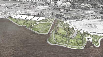 BA Costa, el gobierno porteño planea un gran paseo frente al río a lo largo de los 25 kilómetros de borde costero, desde av. General Paz hasta el Riachuelo.