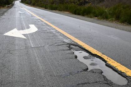 Bache en la ruta 40 de Bariloche a El Bolsón