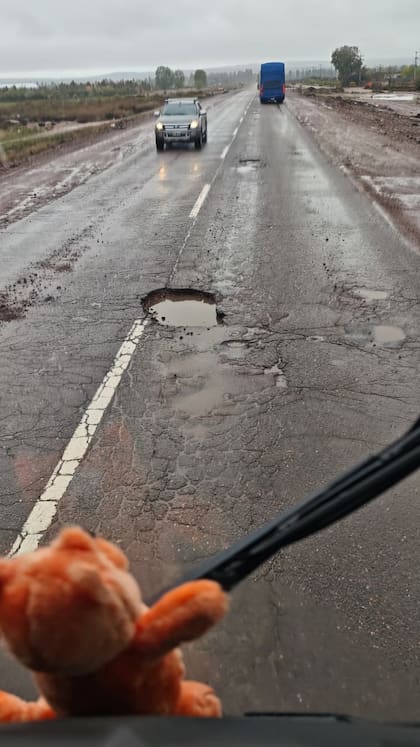 Baches en la ruta 7