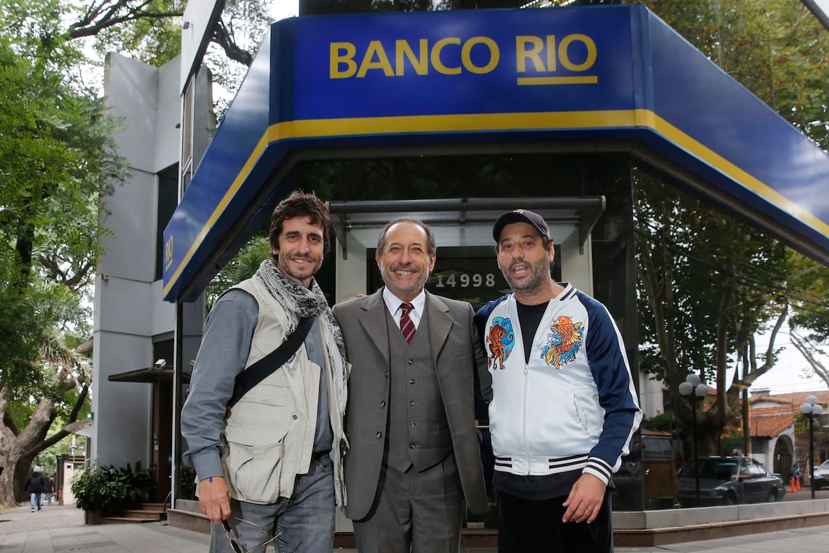 Backstage de la pelicula El Robo del Siglo con Guillermo Francella y Diego Peretti