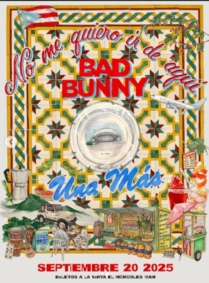 Bad Bunny anuncia "Una más", último concierto de su residencia en Puerto Rico (Instagram/@badbunnypr)