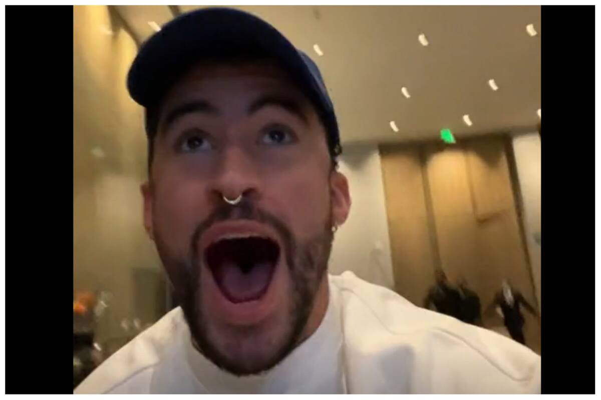 Bad Bunny celebró el gol de Argentina en los cuartos de final del Mundial