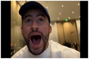 Bad Bunny celebró el gol de Argentina en los cuartos de final del Mundial