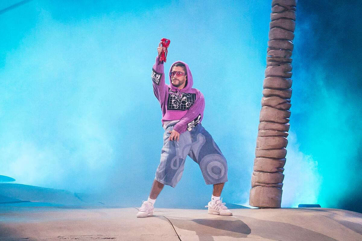 Bad Bunny, en el primero de los conciertos que programó este fin de semana en Vélez