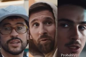 Bad Bunny, Messi y Timothée Chalamet juntos en una publicidad mundialista (Foto: Captura de video)