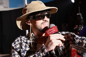 Bad Bunny reveló las figuras de cera para Madame Tussauds New York y Orlando el 19 de abril de 2022, en la ciudad de Nueva York (Crédito: AFP)
