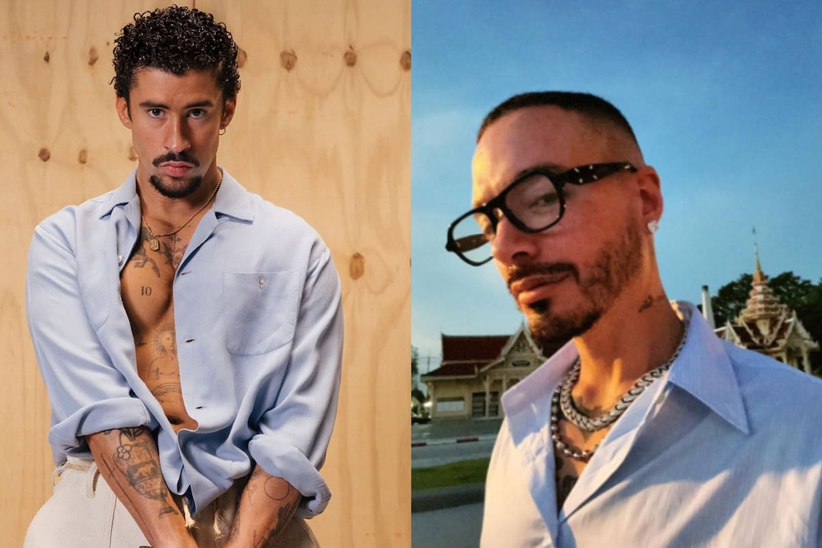 Bad Bunny y J Balvin compartieron el escenario del halftime show del Super Bowl en 2020 (Instagram/@badbunnypr/@jbalvin)