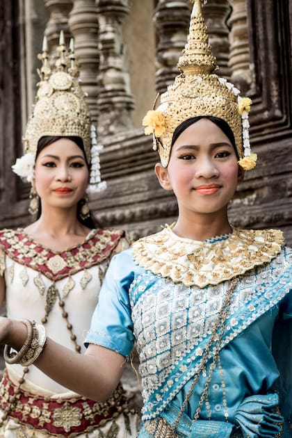 Bailarinas jemeres en el templo de Angkor.