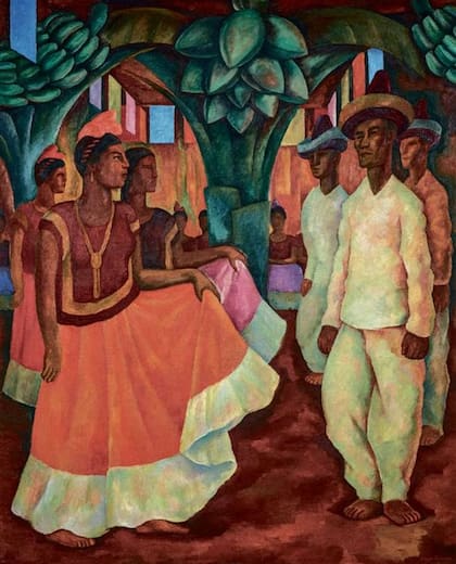 Baile en Tehuantepec, Diego Rivera, 1928